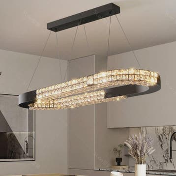 Luxe Kristallen Plafondlamp - Moderne Hanglamp voor Eetkamer, Huis en Inrichting, Lampen | Hanglampen, Verzenden, Nieuw