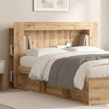 vidaXL Hoofdbordkast Artisanaal eiken 140 cm Geconstrueerd, Verzenden, Nieuw, Bruin, Hout