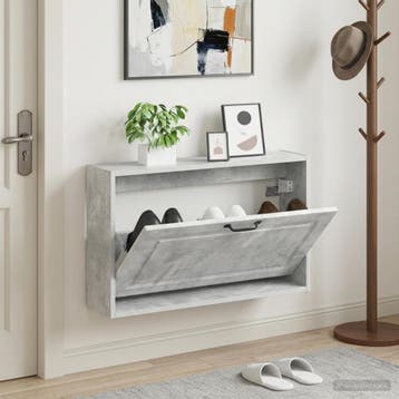 vidaXL Wandgemonteerde Schoenkast UTRECHT 71 x 17 x 43 cm, Verzenden, Nieuw