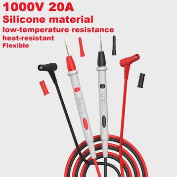 Universele Multimeter Testkabels - 1000V 20A Siliconen Probe, Doe-het-zelf en Verbouw, Gereedschap | Boormachines, Verzenden, Nieuw