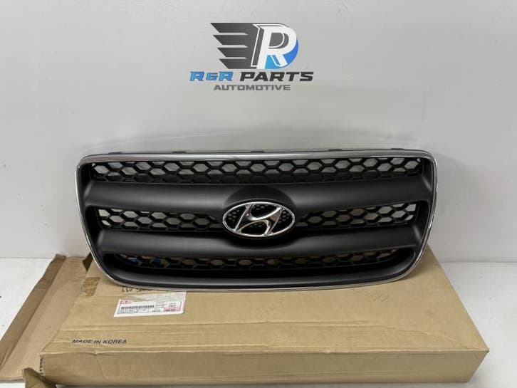 Grille met Logo - Zwart   Chome lijst - Hyundai Sante F..., Auto-onderdelen, Overige Auto-onderdelen, Nieuw, Verzenden