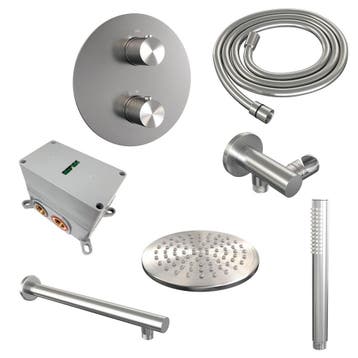 Brauer Brushed Carving Thermostatische Regendoucheset Inbouw, Ophalen of Verzenden, Nieuw