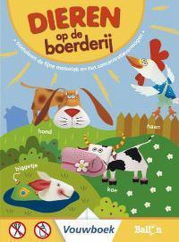 Vouwboek - Dieren op de boerderij / Vouw je mee ? / 1, Verzenden, Zo goed als nieuw