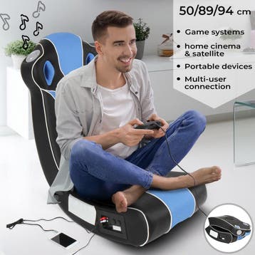 Vloerstoel - Fauteuil - Relaxstoel - Loungestoel - Blauw - M, Verzenden, Zo goed als nieuw