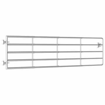 vidaXL Poort met 5 stangen (115-300)x90 cm staal, Tuin en Terras, Verzenden, Nieuw