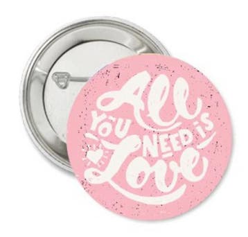 Button All You Need is Love zwart of roze, Verzamelen, Verzenden, Nieuw, Overige onderwerpen, Button