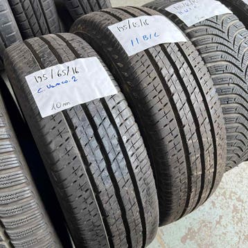 2 x Continental Vanco 2 195-65-16 C Zomerbanden 10mm, 16 inch, Ophalen of Verzenden, Band(en), 195 mm