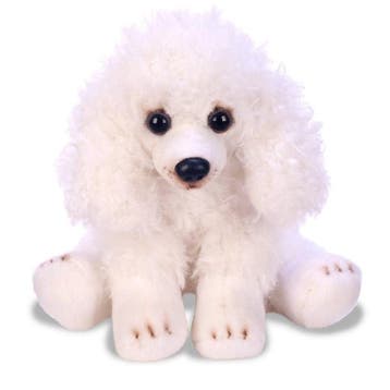 Poedel knuffel hond wit - pluche - 12 cm - knuffeldier, Verzenden, Nieuw