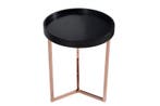 Extravagante bijzettafel MODULAR 40cm mat zwart koper rond, Ophalen of Verzenden, Nieuw