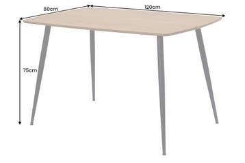 Eettafel APARTMENT 120 cm, natuurlijke eikenhoutlook met, Ophalen of Verzenden, Nieuw