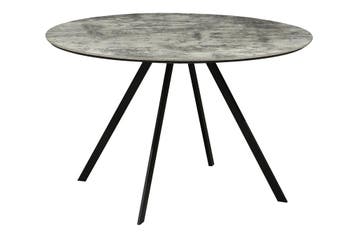 Eettafel ATELIER 120 cm rond, grijze steenlook met zwarte, Huis en Inrichting, Tafels | Eettafels, Ophalen of Verzenden, Nieuw