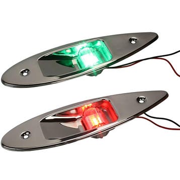 Boordlicht LED Set 195mm Inbouw Tot 12m Rvs, Ophalen of Verzenden, Nieuw