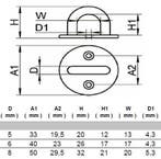 Rvs Oogplaten 33mm x 5mm, Verzenden, Nieuw