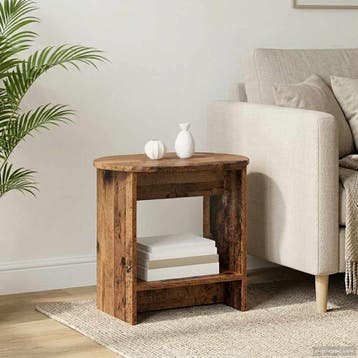 vidaXL Bijzettafel Oud hout 50 x 39,5 x 55 cm Bewerkt hout, Huis en Inrichting, Tafels | Bijzettafels, Verzenden, Nieuw, Hout