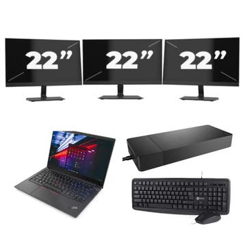 Lenovo ThinkPad E14 Gen 2 -   i3-11e 8GB  - 256GB  + 3x 22 i, Qwerty, Verzenden, 8 GB, Refurbished