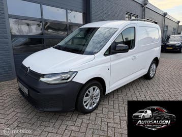 Volkswagen Caddy Cargo 2.0 TDI 102 PK Airco Navi PDC LED, Stof, Zwart, Volkswagen, Wit