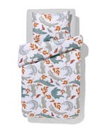 HEMA Kinderdekbedovertrek 140x200cm zacht katoen krokodillen, Huis en Inrichting, Verzenden, Nieuw, Groen