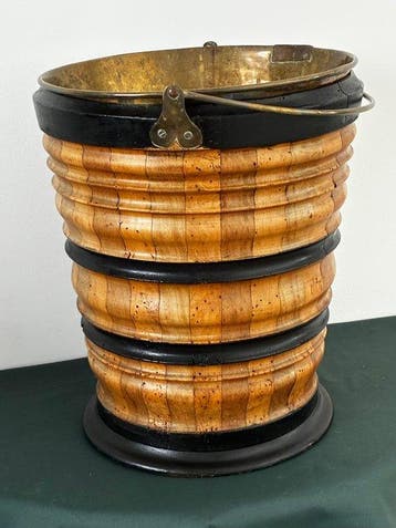 Biedermeier houtenemmer , thee emmer rond 1850-1870 - Emmer