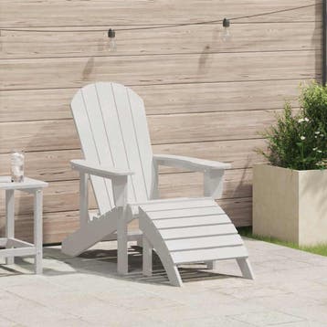vidaXL Adirondack-stoel Wit HDPE, Verzenden, Nieuw