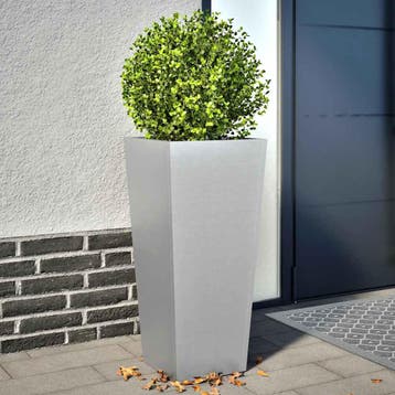 vidaXL Plantenbakken 2 st 35x35x75 cm gegalvaniseerd staal, Verzenden, Nieuw, Metaal