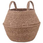 vidaXL Plantenpot met handvatten Naturel Ø 32 x 32 cm 100%, Verzenden, Nieuw, 30 tot 60 cm