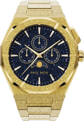 Paul Rich Moonphase Frosted Star Dust II Gold MOON06 horloge, Sieraden, Tassen en Uiterlijk, Horloges | Heren, Overige merken