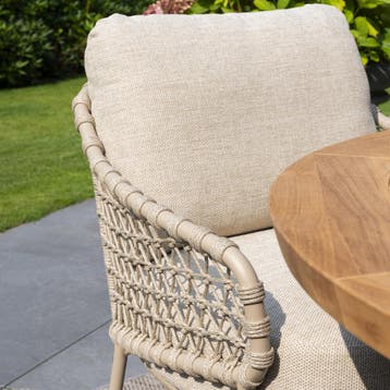 Sardinia low dining tuinstoel latte 4 Seasons Outdoor, Ophalen of Verzenden, Nieuw