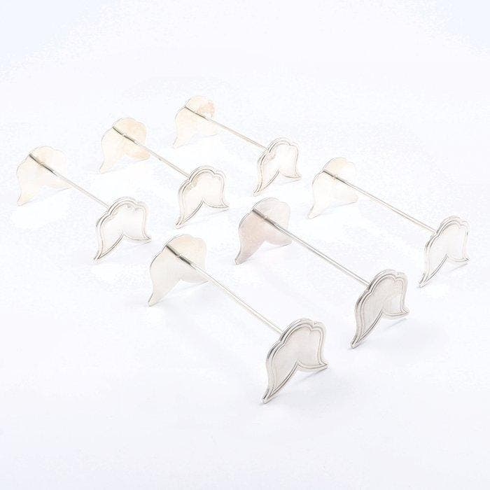 Wolfers Frères - model Chippendale - Messensteun (6) - .835, Antiek en Kunst, Antiek | Goud en Zilver