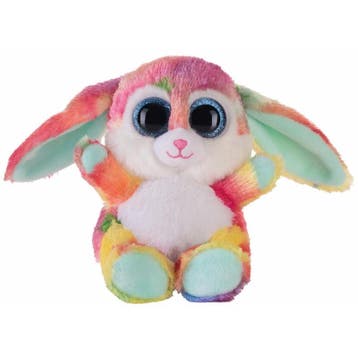 Pluche haas/konijn knuffel - blauw - 15 cm, Verzenden, Nieuw
