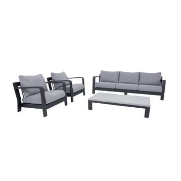Apple Bee Delgado 4-delige set 2x fauteuil 1x bank 1 x salon, Nieuw