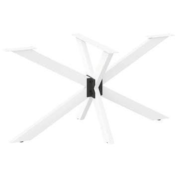 vidaXL Eettafelpoot spider vorm 120x68x(72-73) cm staal wit, Huis en Inrichting, Tafelonderdelen, Verzenden, Nieuw