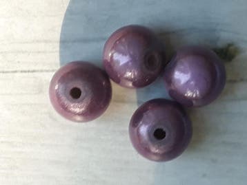 10 x paarse miracle bead 8 x 7 mm gat c.a. 0,8 mm (Kralen), Ophalen of Verzenden, Nieuw, Kraal