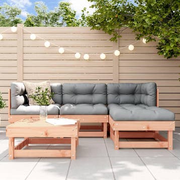 vidaXL 5-delige Loungeset massief douglashout, Verzenden, Nieuw, 5 zitplaatsen, Loungeset