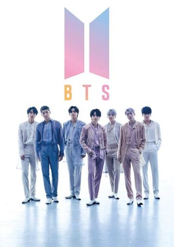 Posters - Poster BTS - Wit, Verzamelen, Muziek, Artiesten en Beroemdheden, Verzenden, Zo goed als nieuw