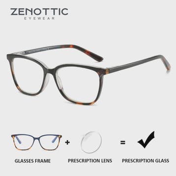 ZENOTTIC S-Maat Vierkante Bril - Blauwlichtfilter & Fotocrom, Sieraden, Tassen en Uiterlijk, Zonnebrillen en Brillen | Dames, Verzenden