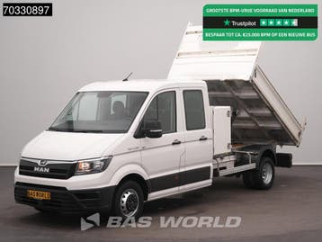 MAN TGE 5.120 Dubbel Cabine Kipper met Kist Dubbellucht 3,5t, Stof, Gebruikt, Euro 6, MAN