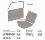 Volvo Bekleding Duett strip Boven deur Links+rechts grijs SE, Verzenden, Nieuw, Volvo