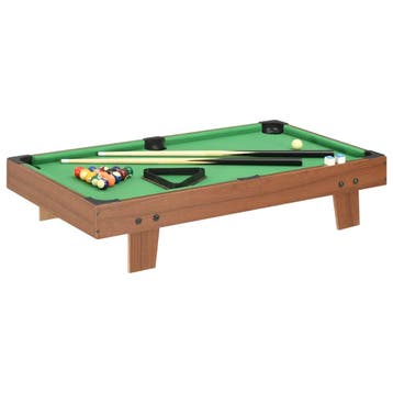 vidaXL Minipooltafel 3 Feet 92x52x19 cm bruin en groen, Sport en Fitness, Biljarten en Poolen, Verzenden, Nieuw