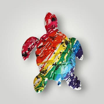 RED - sculptuur, Team turtle color - 19 cm - Hars - 2026