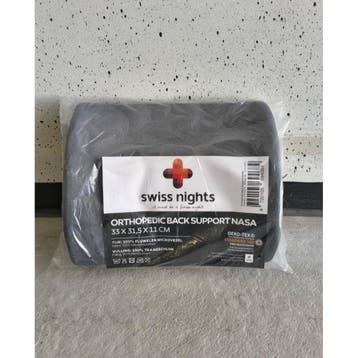 Swiss Nights Orthopedic rugkussen -Nieuw incl. verzending, Zwart, Nieuw, Rechthoekig, Wasbaar