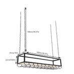 Vintage Hangend Wijnrek met Glashouder – Industrieel 120 cm, Verzenden, Nieuw