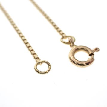 Gouden Venetiaanse schakelketting, Sieraden, Tassen en Uiterlijk, Kettingen, Ophalen of Verzenden, Gebruikt, Goud, Goud