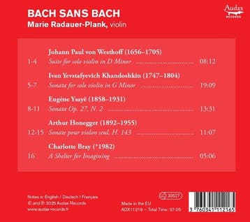 cd - marie radauer -plank - BACH SANS BACH (nieuw), Verzenden, Zo goed als nieuw