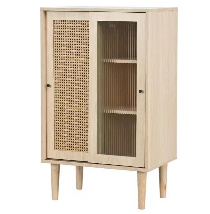 Eiken Sideboard met Schuifdeuren – Kast met 6 Vakken 60×40×1, Huis en Inrichting, Kasten | Overige, Nieuw, Verzenden