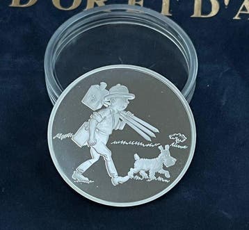 Tintin - Médaille en argent Monnaie de Paris - Tintin au, Nieuw