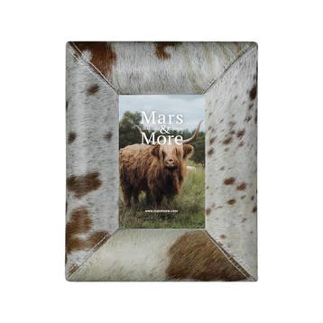 fotolijst koe bol bruin/wit 15x10cm, Verzenden, Nieuw