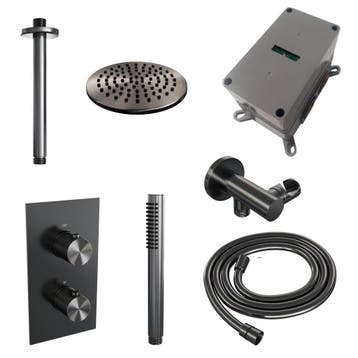 Brauer Gunmetal Carving Thermostatische Regendoucheset, Ophalen of Verzenden, Nieuw