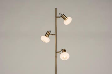 Rietveld Vloerlampen - Wit, Goud - Glas, Metaal, Verzenden, Nieuw