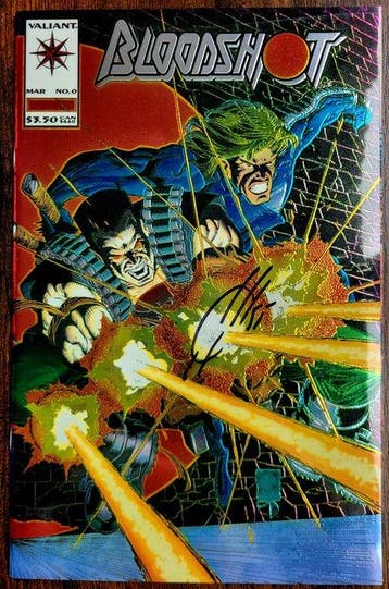 Bloodshot #0 1994 1st Print Big Key Issue ! - Signed by, Nieuw