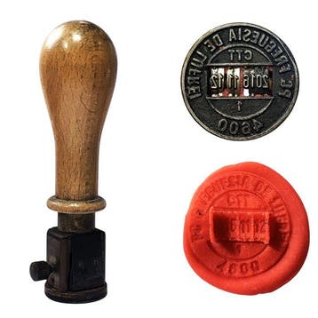 Vintage Portuguese CTT Postal Date Stamp / Wax Seal